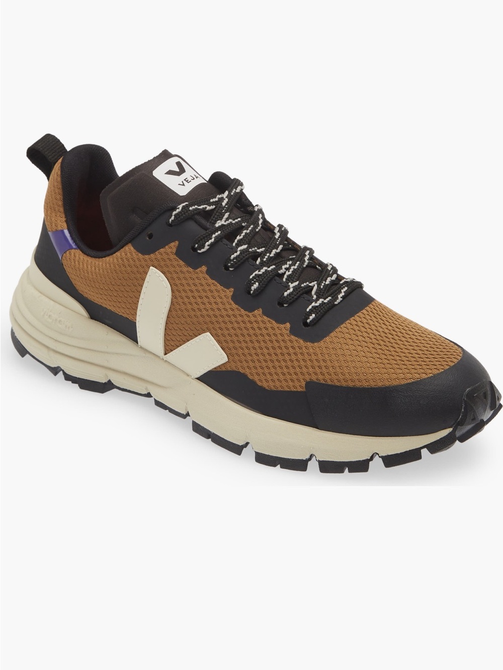 Veja V-10 Sneaker in Brown, Black and Cream
